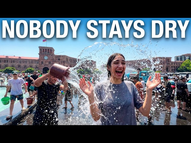 💦 Armenia’s Biggest Water Festival 🇦🇲 Վարդավառ Երևանում 2026-Nobody Stays Dry