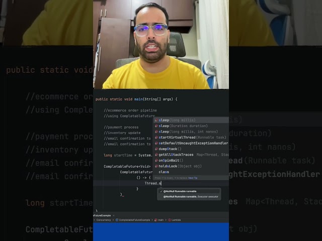 CompletableFuture in java #asynchronousprogramming #javaprogramming #programmingtips