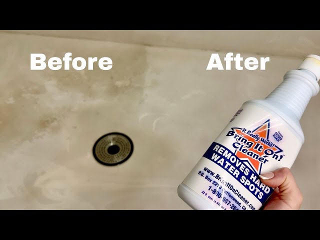 Best Hard Water Stain Remover? BRING IT ON Cleaner & Electric Spin Scrubber Soap Scum Calcium Lime