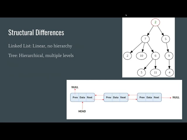 Comparing and Contrasting Linked Lists and Trees
