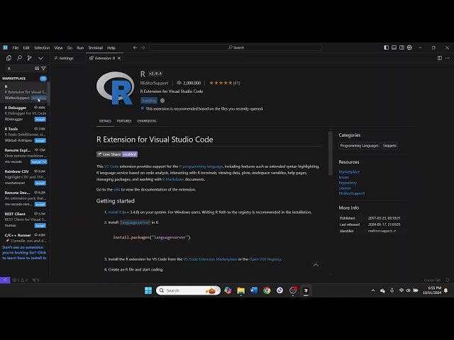 How to use the R programming language with the Cursor IDE