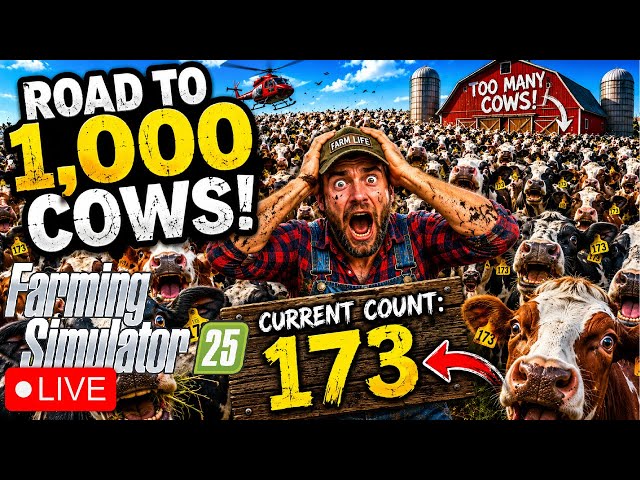 The Cow-pocalypse Begins, 999 Problems and a Cow Ain't One, road to 1000 cows - Farming Simulator 25