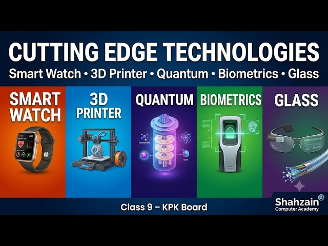 Class 9 Computer Science -Unit1:Fundamentals of Computers|1.1.4| Cutting Edge Technologies