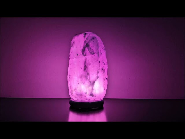 Pink Glowing Salt Lamp Night Light – Relaxing Ambient Glow | No Sound
