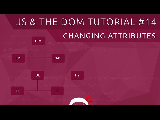 JavaScript DOM Tutorial #14 -Attributes