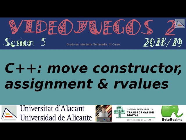 C++ : rvalue references, move constructor & move assignment operator