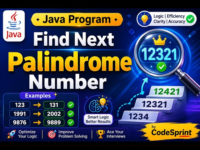 Java Interview Program To Find The Next Palindrome Number