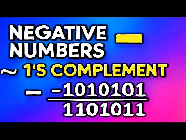Negative Number Representation & 1's complement and 2's complement subtraction