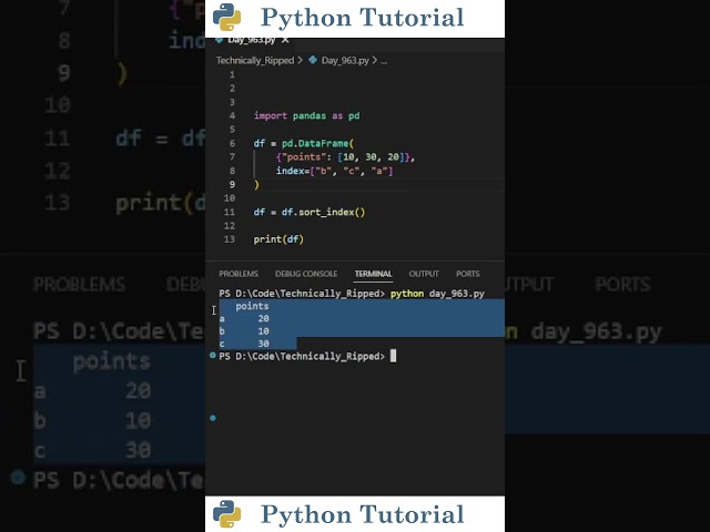 Pandas Index Sorting Made Simple | Python Tutorial