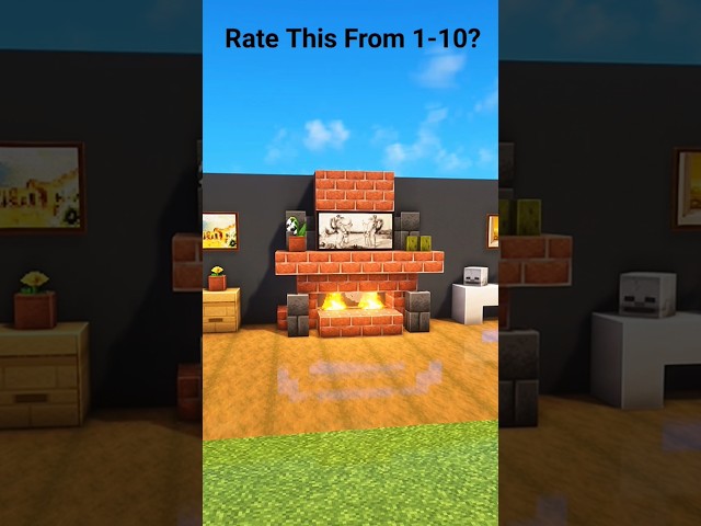 Minecraft Fireplace 🔥 #shorts