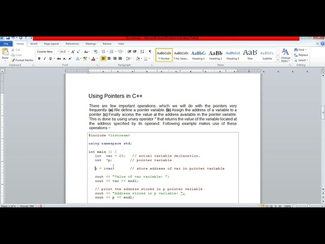 Pointers and Reference Variable in C++