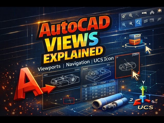 AutoCAD Views Explained | Viewport , Navigation & UCS Icon