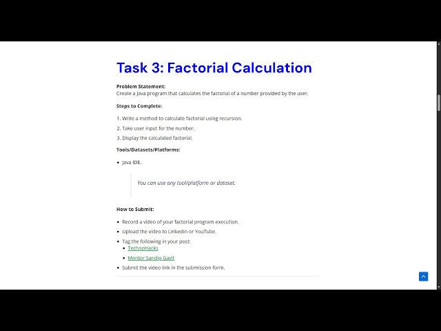 Factorial Calculation