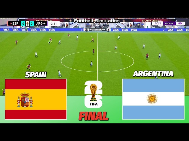 🔴 LIVE | Spain vs Argentina - Final - FIFA World Cup 2026 | PES 21 Simulation