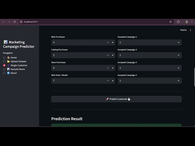 Marketing Campaign Response Prediction System | Machine Learning Project | Streamlit