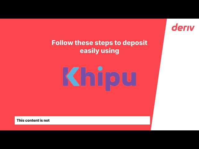 How to deposit with Khipu (Non-EU Clients)
