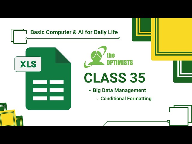 MS Excel Conditional Formatting | Class 35 | Big Data Management