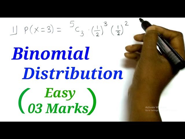 Binomial Distribution | Probability | Mathematics | 03-04 Marks | HSC(12th) Science, Commerce & Arts