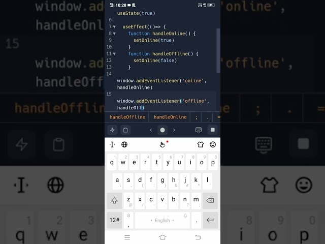 Online and Offline using React.js || code this