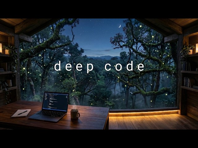 Coding Music | 2 Hours Deep Focus | Forest Treehouse Night For Work and Study