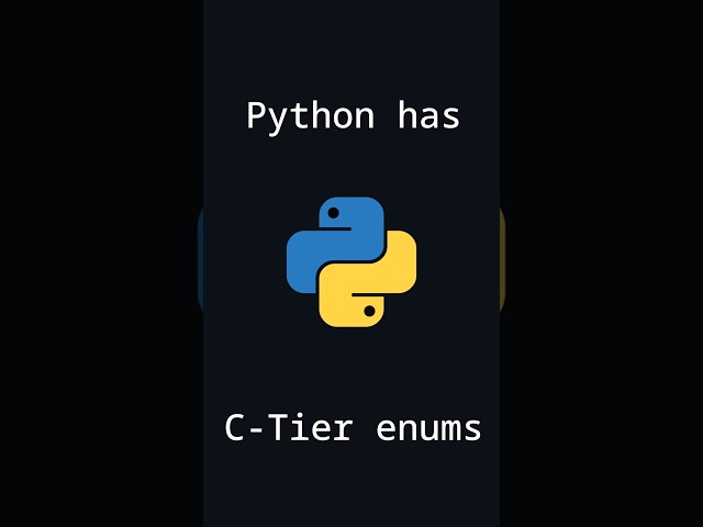 Enums in Python are just C-Tier #tierlist #programming