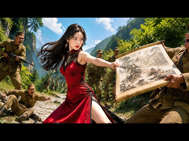 Japanese troops steal Chinese art; female agent strikes back, reclaims treasures and defeats them!