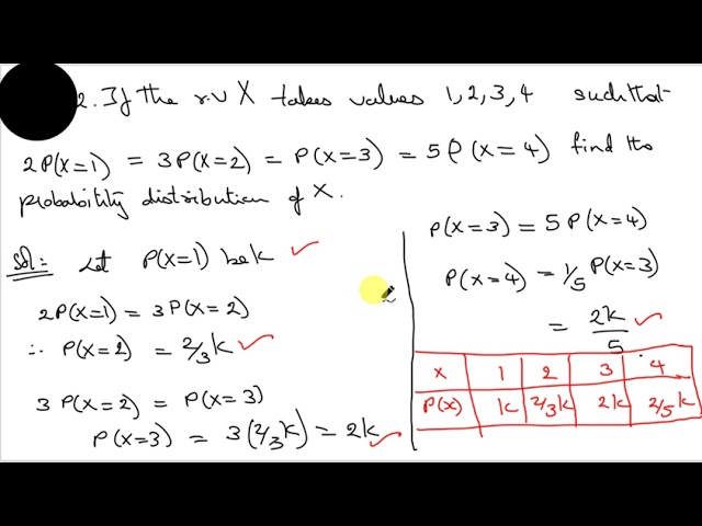 Discrete random variables 1:Mathematics for engineering students