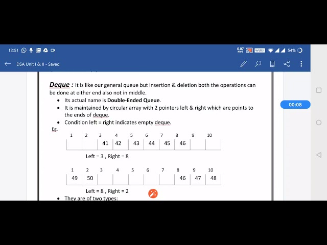 DSA- Data Structures and Algorithms-SE CSE-IT- Double Ended Queue