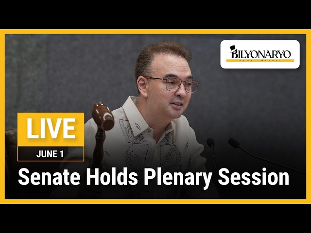LIVE: Senate holds plenary session | June 1, 2026