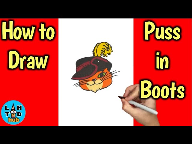 How to Draw Puss in Boots | Art Lesson