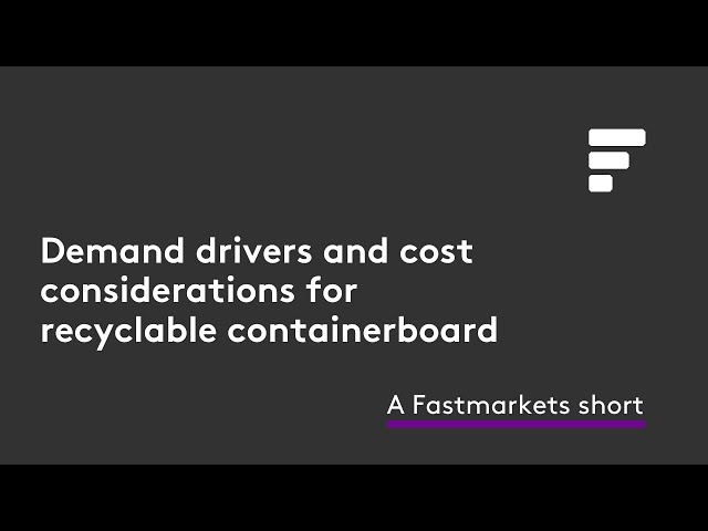 Fastmarkets Shorts: Demand drivers and cost considerations for recyclable containerboard
