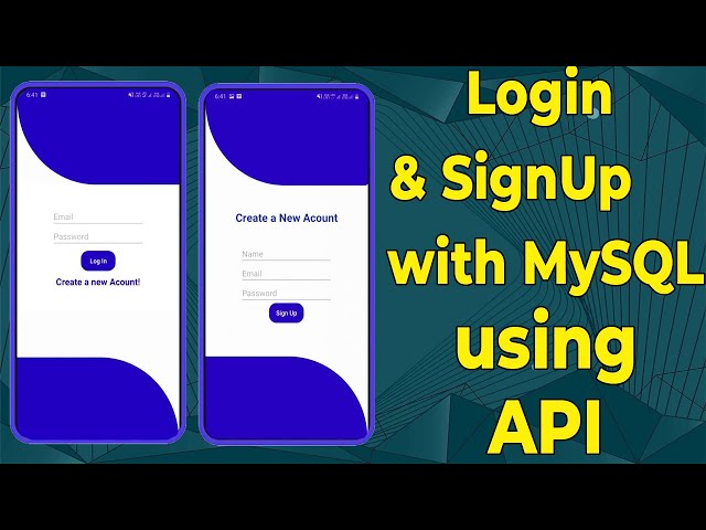 Android login and Registration with MySQL using REST API