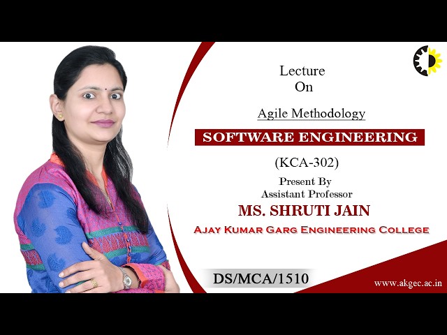 ''Agile Methodology'' Software Engineering Lecture 01 By Ms  Shruti Jain, AKGEC