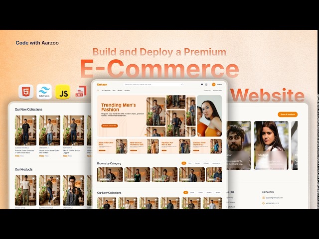 I Built a Premium E-commerce Website with HTML, Tailwind CSS & JavaScript | Source Code