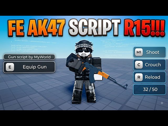 FE AK47 Script R15 *No Key* 🔫 V2 | Roblox Script | Exploitng |
