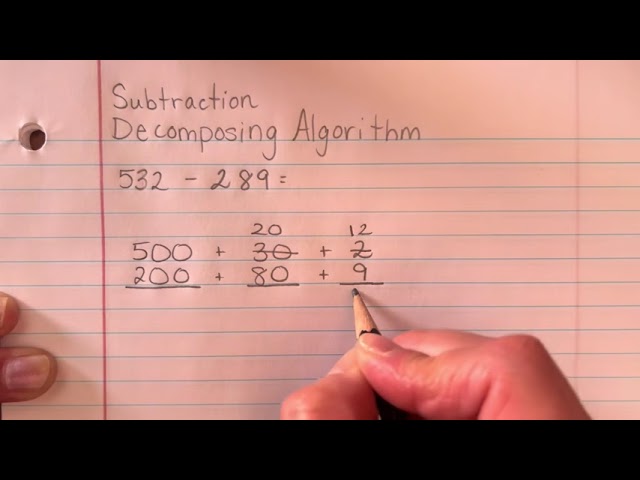 Subtraction Decomposing Algorithm Strategy 