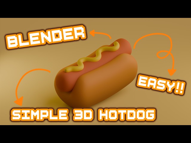 How to Model a Hotdog in Blender (Beginner Tutorial)
