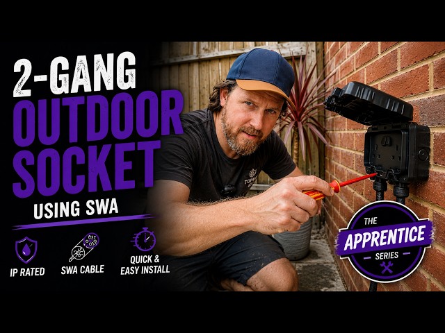 How to Install a 2-Gang Outdoor Socket Using SWA | Apprentice Guide