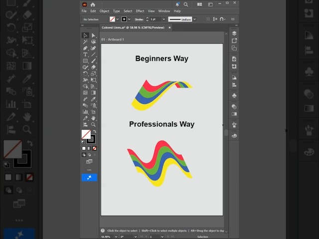 Illustrator Design Tutorial with  Twisted Ribbon Effect | #adobe #tutorial #illustrator
