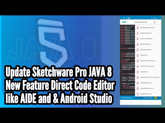 New Sketchware Pro JAVA 8 Feature - Direct Code Editor