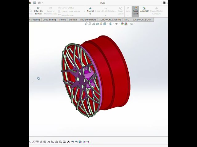 SolidWorks Alloy Wheel Design Tutorial | 3D Car Wheel Modeling for Beginners | #solidworks
