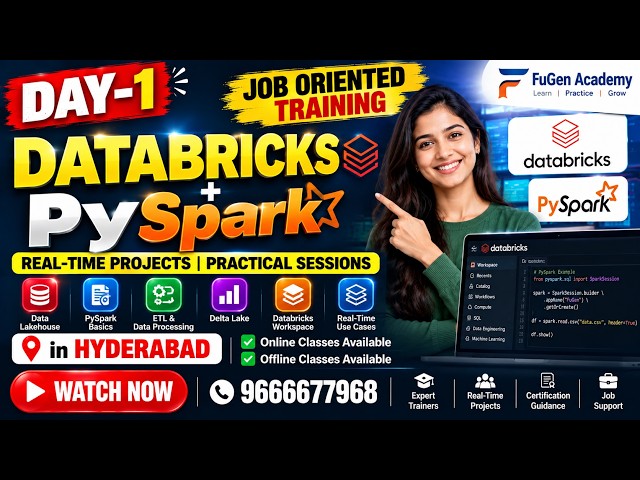 🚀 Databricks + PySpark Day-1 | Data Engineer Training in Hyderabad | Job Oriented Training