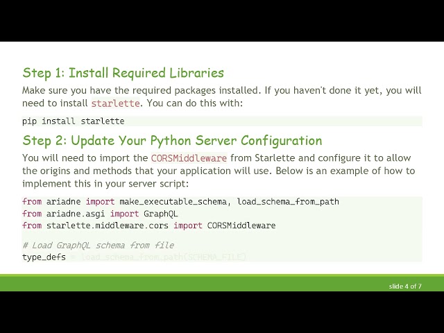 Can't Enable CORS for Python GraphQL Framework - Here’s How!