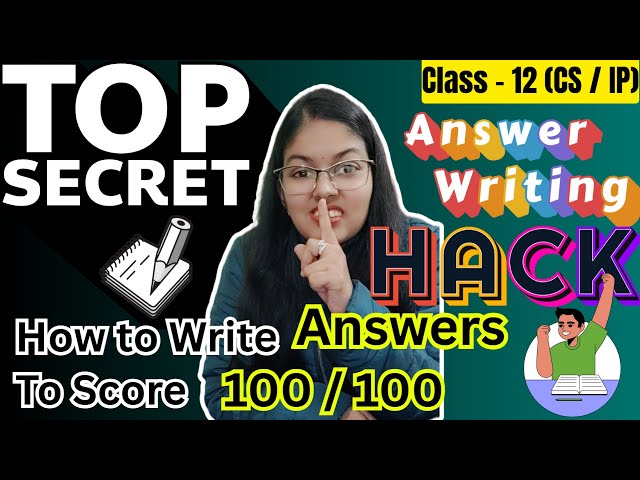 🔥Top Secret🔥| How to Write  Answers to Get Full Marks| Paper Presentation Tips | CBSE Class 12 CS/IP