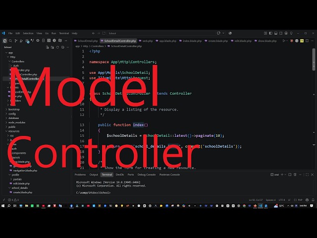 Laravel CRUD Tutorial | Model, Controller & View | Create Full CRUD | Part 9