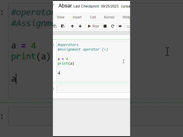 Assignment Operator in Python #viral #shortsvideo #python