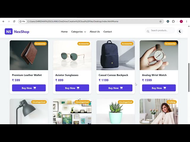 Build a Complete Responsive E-Commerce Website with admin Panel | HTML CSS JavaScript