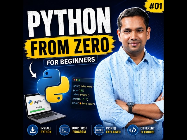 Python Basics Explained Simply 🐍 | From Installation to print()