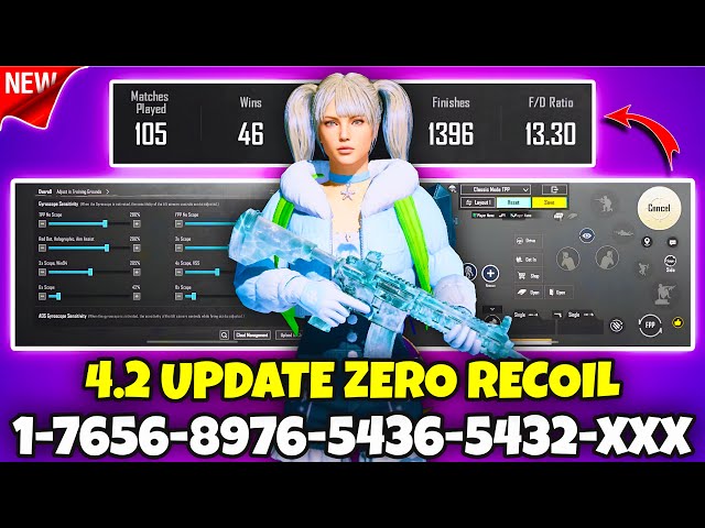 🔥Bgmi sensitivity settings 2026 🥵 | Bgmi best sensitivity settings 😱| Zero recoil sensitivity bgmi.