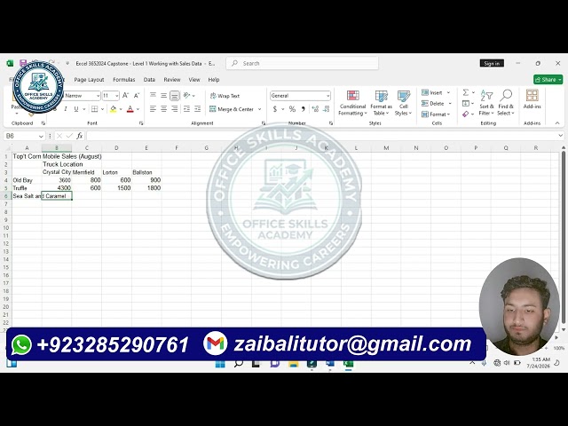 Excel 365 Capstone Level 1 Step by Step Solution 2024